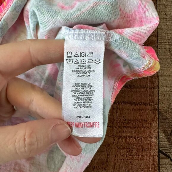 Tommy Bahama Girls Floral Smocked Top With Flutter Sleeves - Picture 5 of 6